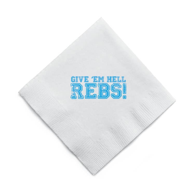 Give Em Hell Rebs Cocktail Napkins for wholesale by MADdesign