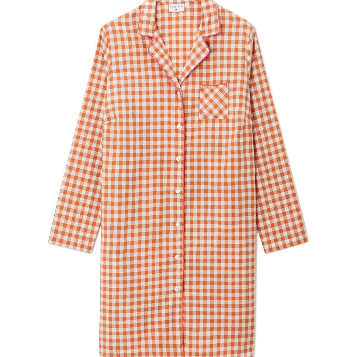 Sylvie Thiriez - Venta al por mayor Ropa para dormir - Mujer - Liquette para mujer Garden Party a cuadros0