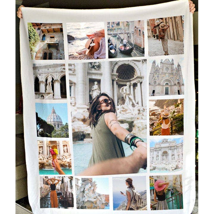 Monogramonline Inc. - Vendita all'ingrosso Plaid - Coperta <h2>personalizzata per collage di foto con design personalizzato | Coperta personalizzata con le tue immagini, <p><span style="color: #ff0000;"><strong>vendita a tempo limitato</strong></span></p>, coperta</h2> grande da 50 «x 60"12