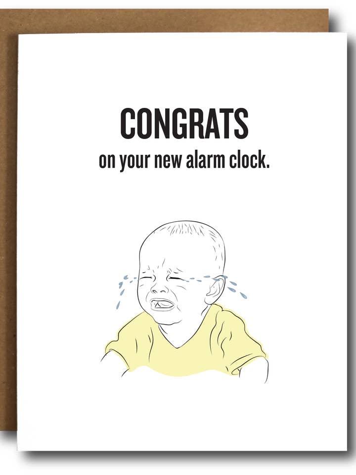 Baby Alarm Clock Card for wholesale by The Card Bureau