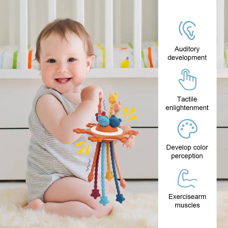 VIGOR - Wholesale Teether (Not Clip-On) - Baby - Montessori Pull String Sensory Toy for 6-12-18 Months Babies10