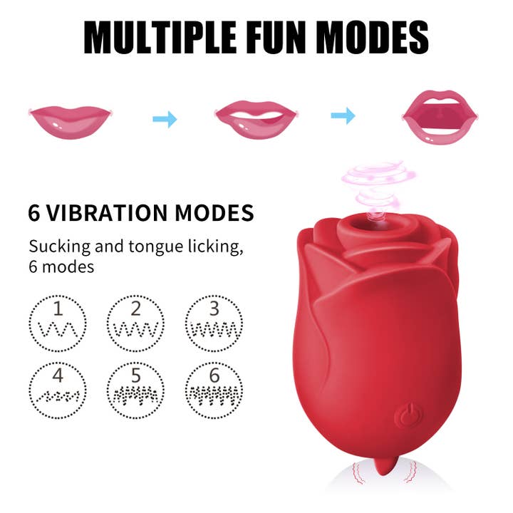 Rose and tongue 2 in 1 Adult Sex Toys for wholesale on Faire3