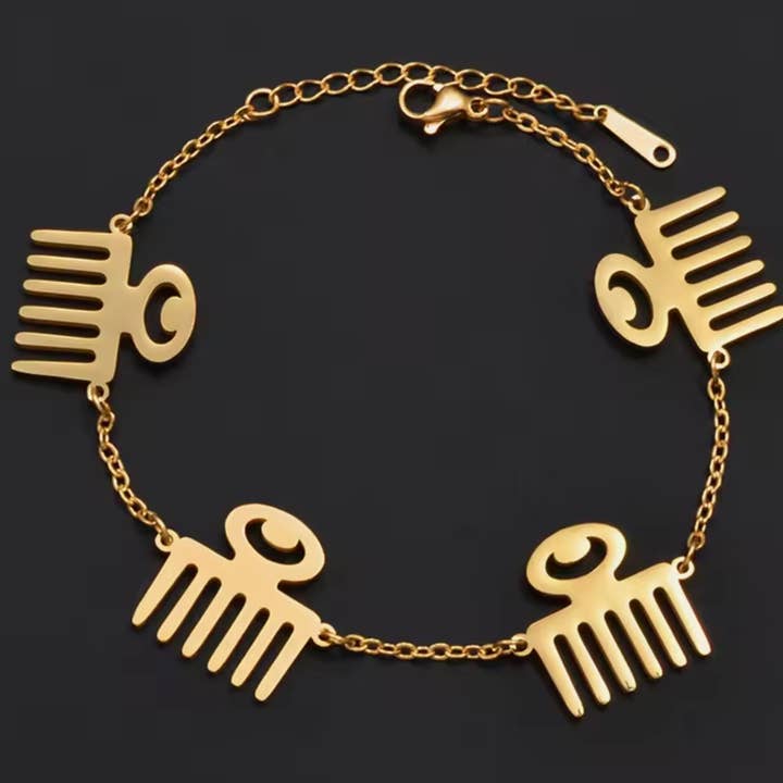 The Curator - Wholesale Charm/Dangle Bracelet - Duafe Adinkra Bracelet0