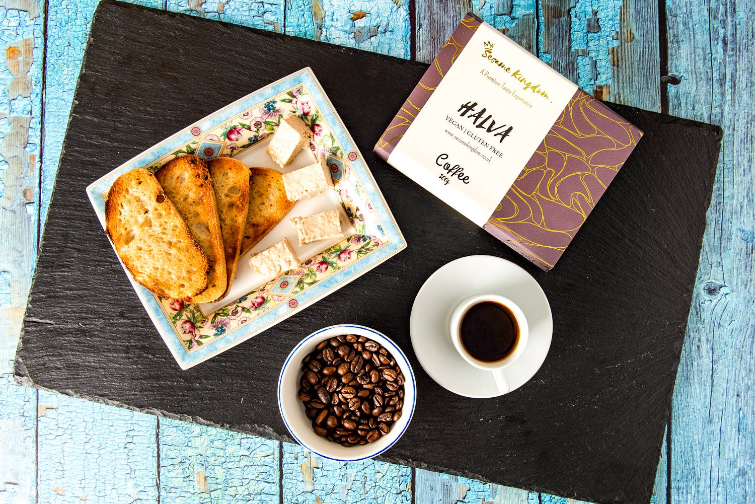 SESAME KINGDOM – wholesale Chokladkartong – Gourmet Halva | Tahini Delight - Kaffe 300g låda3