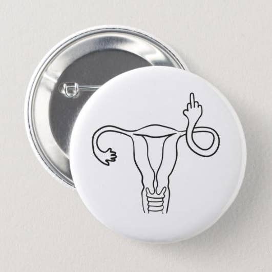Uterus Button for wholesale by House of Swank Clothing
