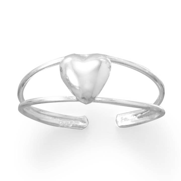 Silver Stars Collection - Wholesale Toe Ring - Sweet Heart Toe Ring0