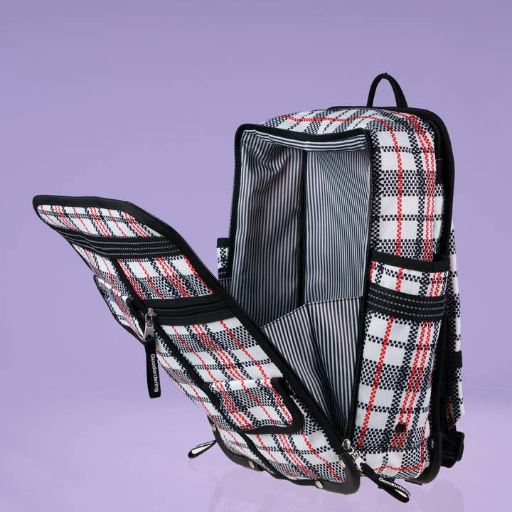 Tartan Classic laptop Backpack Eco checkered plaid laundry bag for wholesale by Goodordering