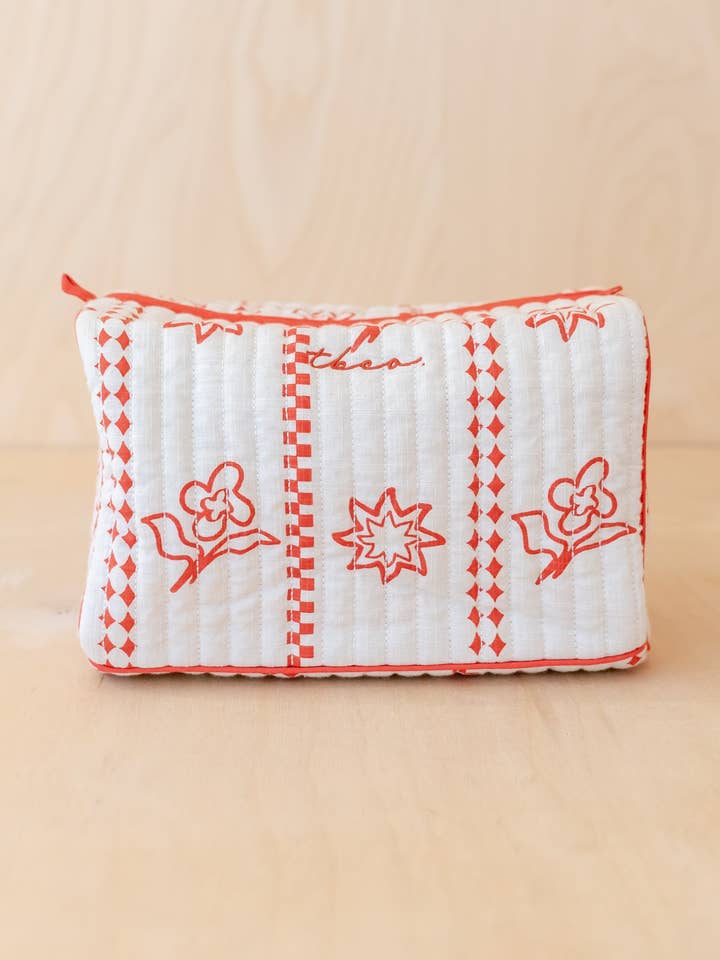 Cotton Wash Bag in Flora for wholesale by TBCo
