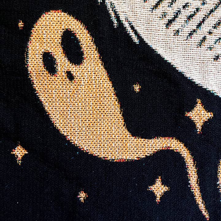 Elissa Marie Creative - Wholesale Throw Blanket - OuroPURRos Woven Throw Blanket | witchy | cats | occult7