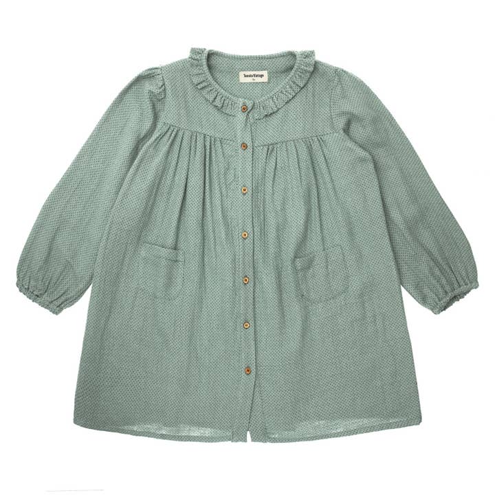 Mini abito a pois per bambini W31623-K per la vendita all'ingrosso da parte di Tocoto Vintage