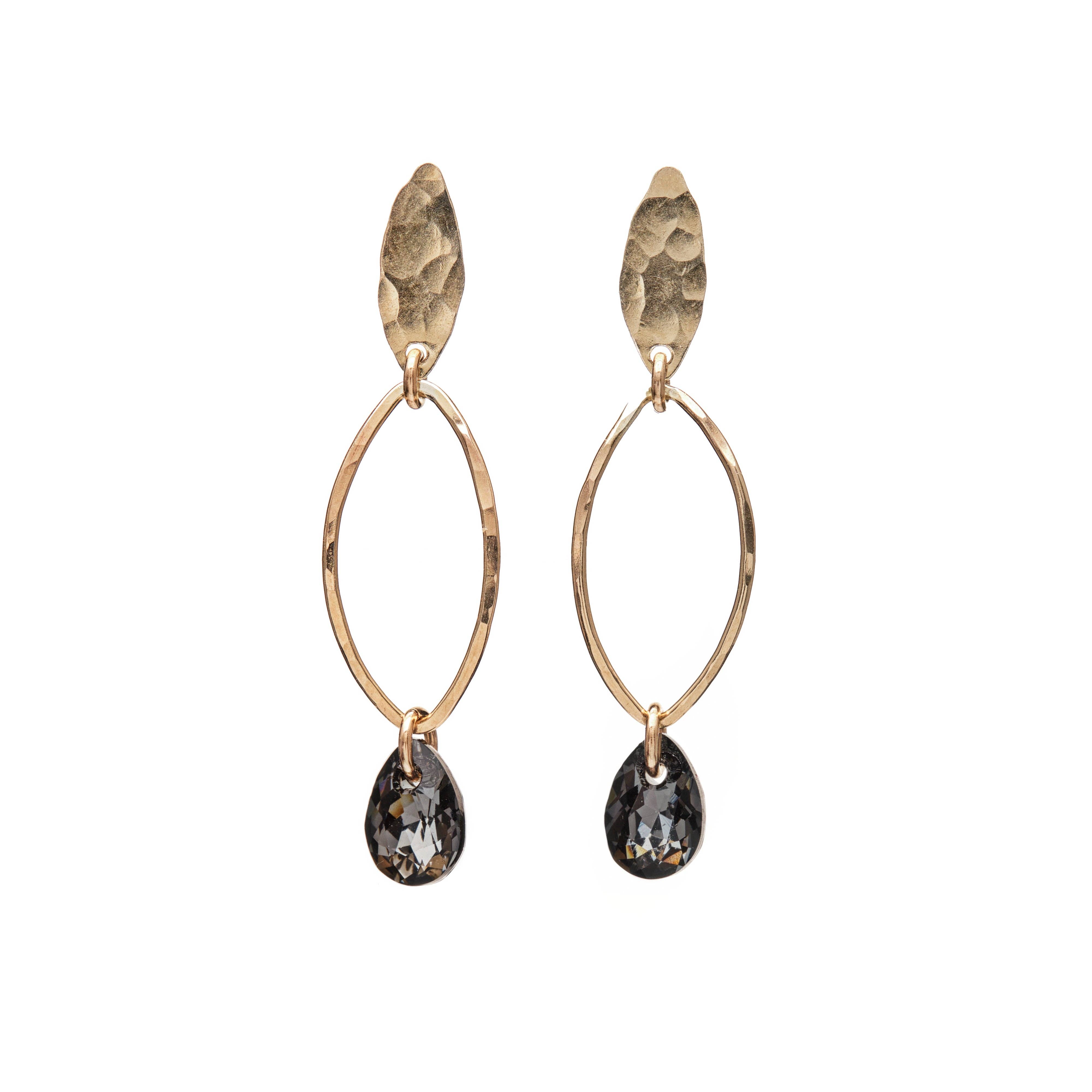 Kenda Kist Jewelry - Wholesale Dangle Earrings - Sequin Leaves Crystal Drop Earrings4