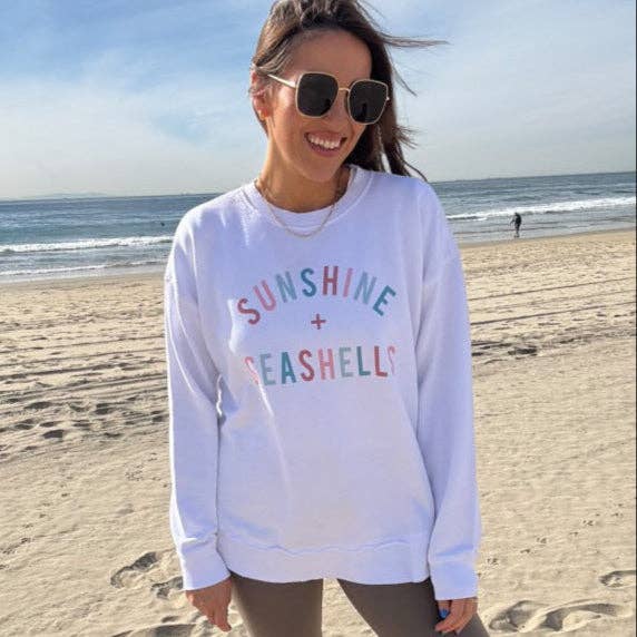 Ivy + Cloth - Vente Sweat-shirt à imprimés – femme - Soleil + coquillages10