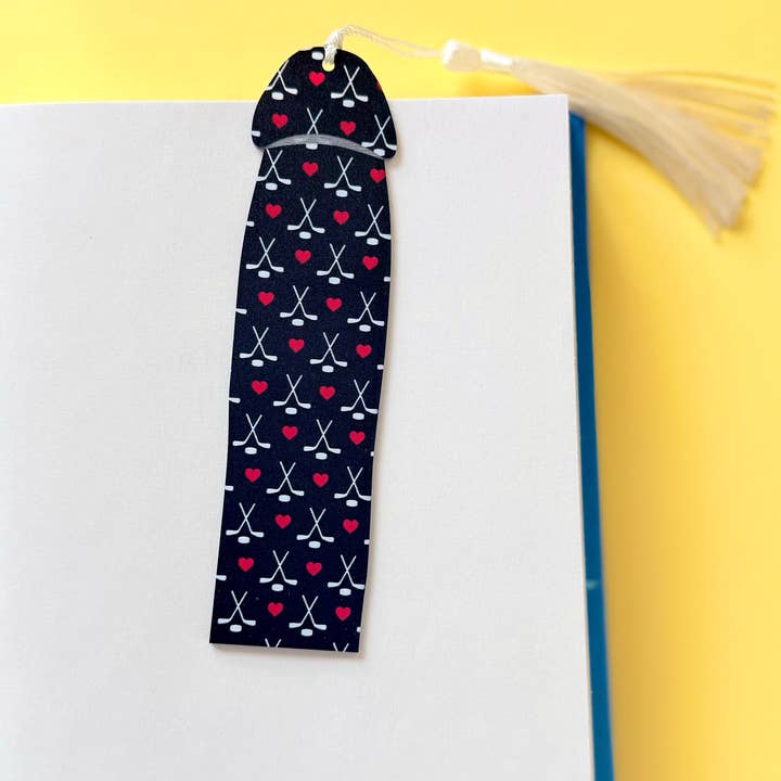 Cockmark - Wholesale Bookmark - I Love Hockey Cockmark