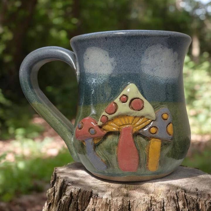 Mushroom Mug for wholesale by MudWorks Pottery