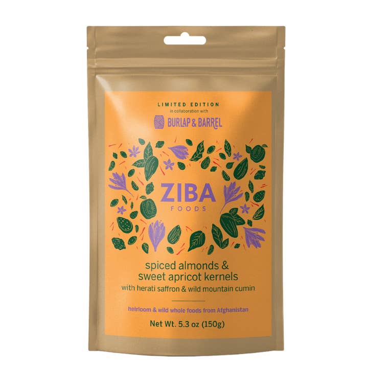 Spiced Almonds & Sweet Apricot Kernels- Vegan 5.3oz (vegan) for wholesale by Ziba Foods