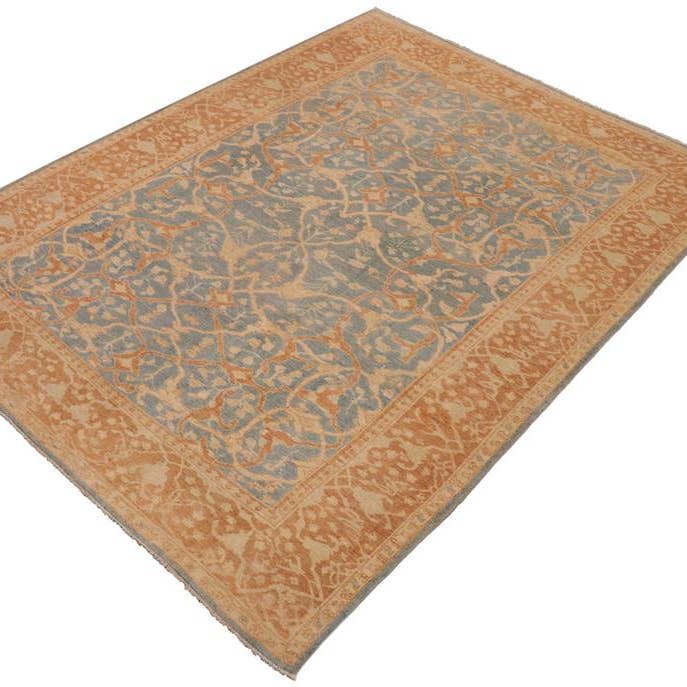 Tapis en laine classique Ziegler Luba bleu/marron - 8'11'' x 12'0'' pour la vente par Arshs Fine Rugs