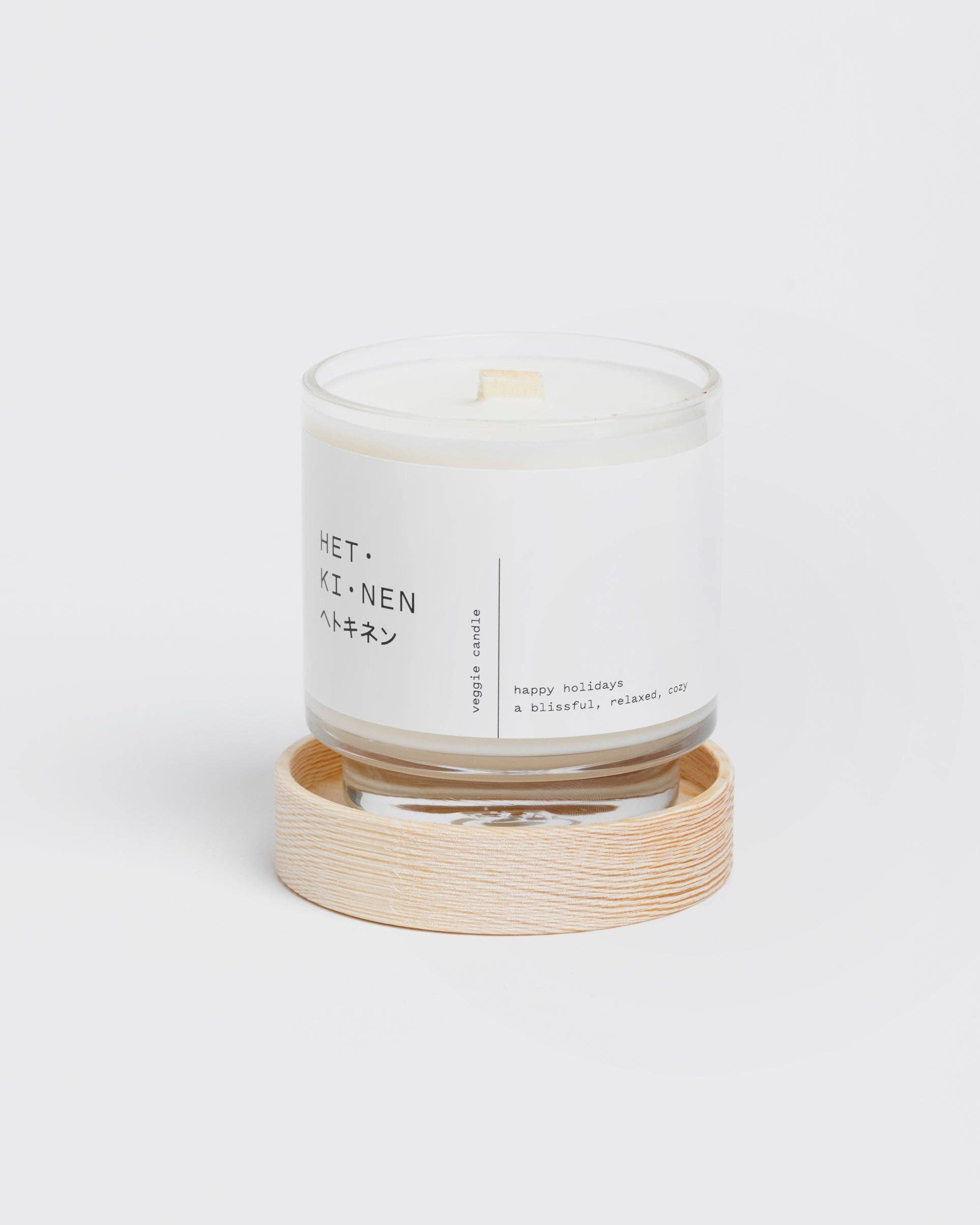 Hetkinen - Wholesale Jar/Filled Candle - veggie candle happy holidays round