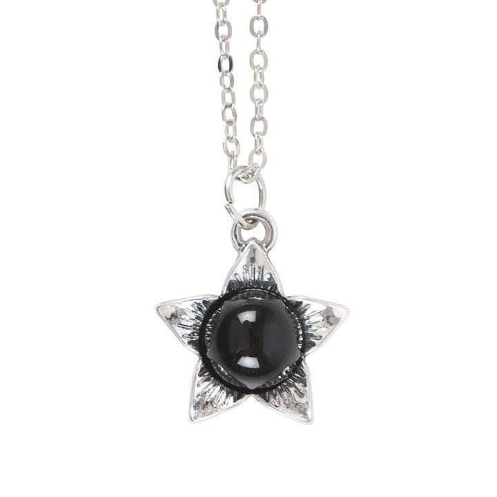 Something Different Wholesale - Wholesale Everyday Greeting Card - Deadly Nightshade Necklace with Black Obsidian on Greeting Card