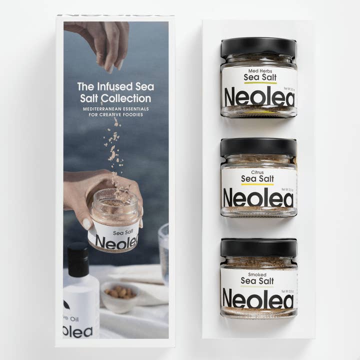 La collection de sel marin infusé pour la vente par Neolea