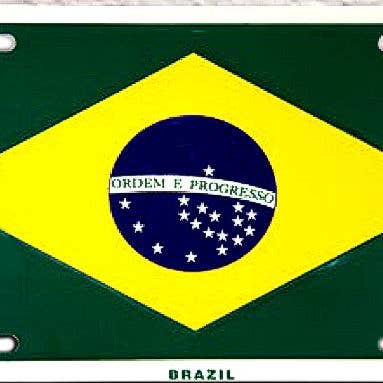 Brazil Flag - License Plate for wholesale by Signs 4 Fun