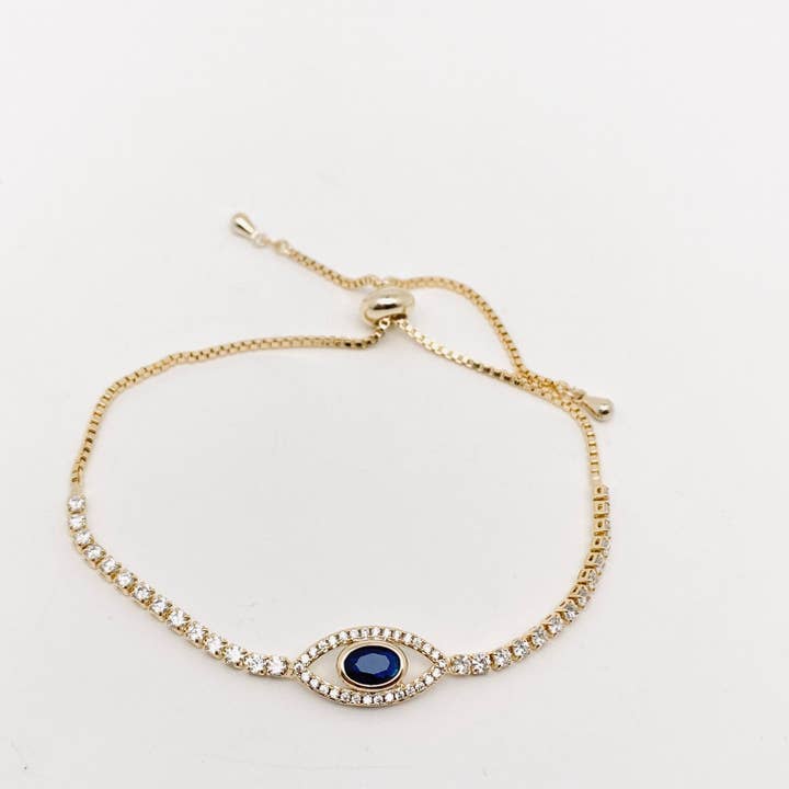 Mio Queena - Wholesale Charm/Dangle Bracelet - Multi-style Zircon-inlaid Evil Eye Bracelet