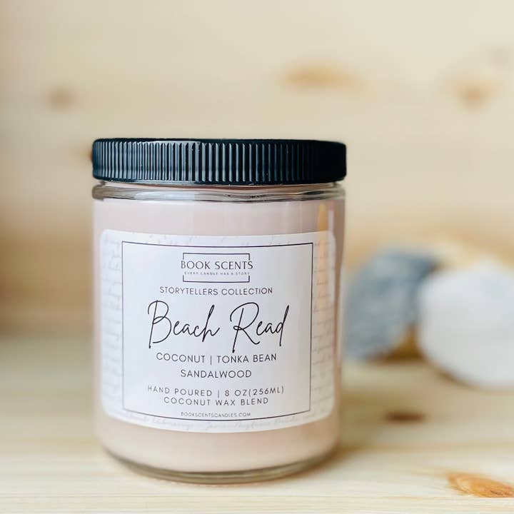 Book Scents Candles - Wholesale Jar/Filled Candle - Beach Read | Book Scented Candle for Book Lovers3