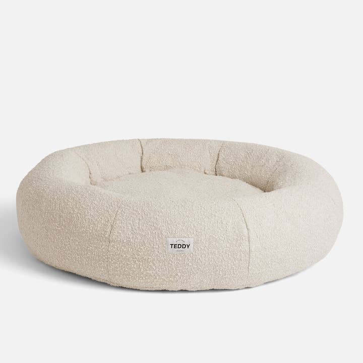 TEDDY LONDON - Vendita all'ingrosso Letto - Cani - NUOVO LETTO A FORMA DI NUVOLA BIANCA BOUCLÉ DI MEDIE DIMENSIONI3