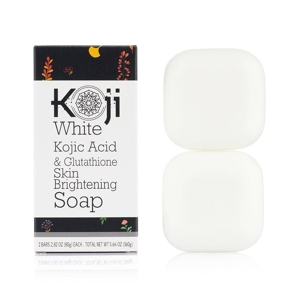 Koji White - Wholesale Bar Soap - Kojic Acid & Glutathione Skin Brightening Soap (2 Bars)2