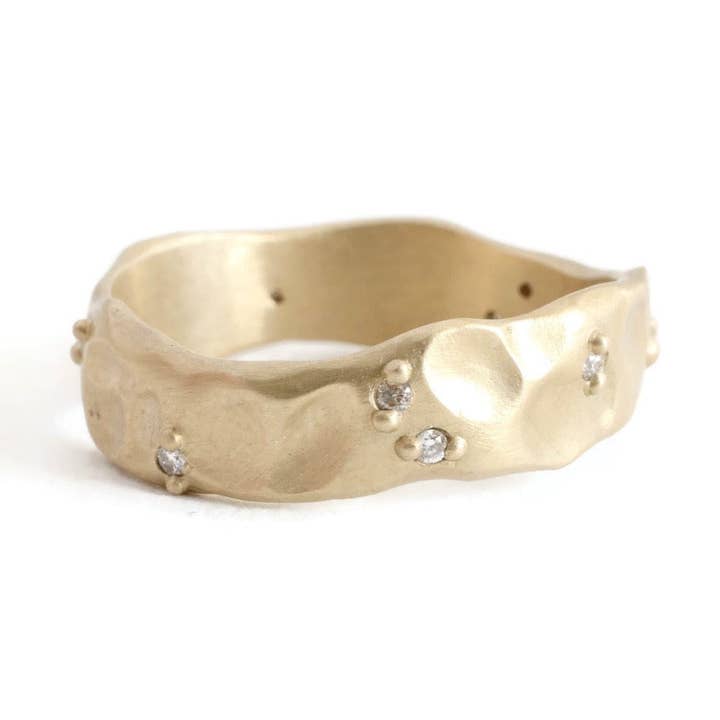 Großhandel Ripple Diamantring -R185YG, R185RG, R185WG für den Großhandel von Linn.