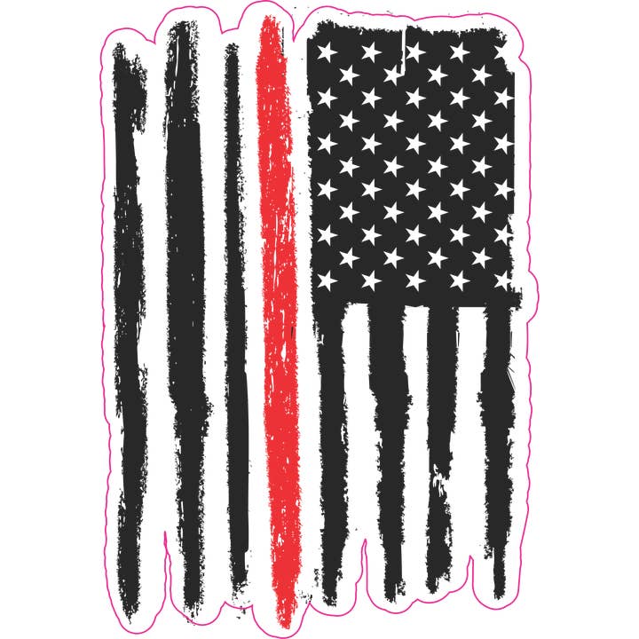 Fire Flag Decal - Sticker for wholesale by Above & Beyond ScreenPrinting @ More