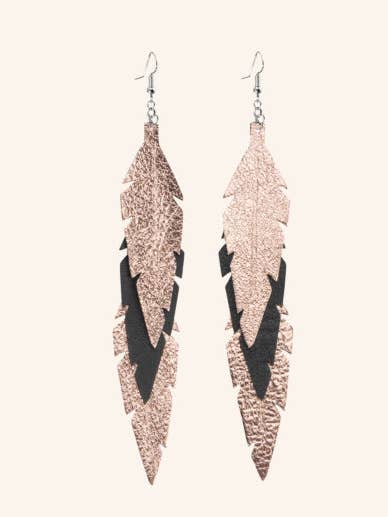 FEATHERS Midi Trio, Rose Gold-Black for wholesale by Viaminnet