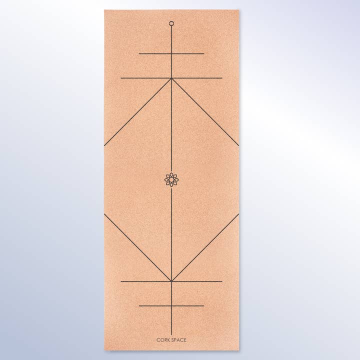 Tappeto da yoga in sughero Dark Align per la vendita all'ingrosso da parte di Cork Space