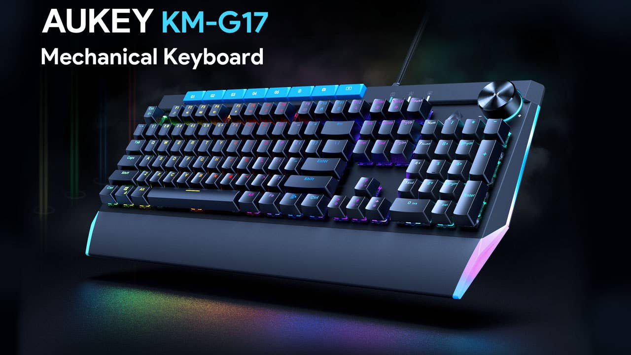 Above Edge - Wholesale Keyboard - Mechanical Keyboard Blue Switches 104key with Volume Control1