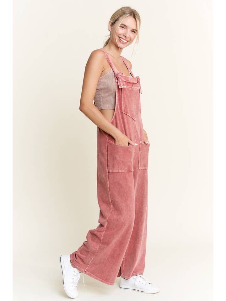 J.Her - Wholesale Jumpsuit - Women's - Mineral Wash Cotton Twill Jumpsuits HJ5621
