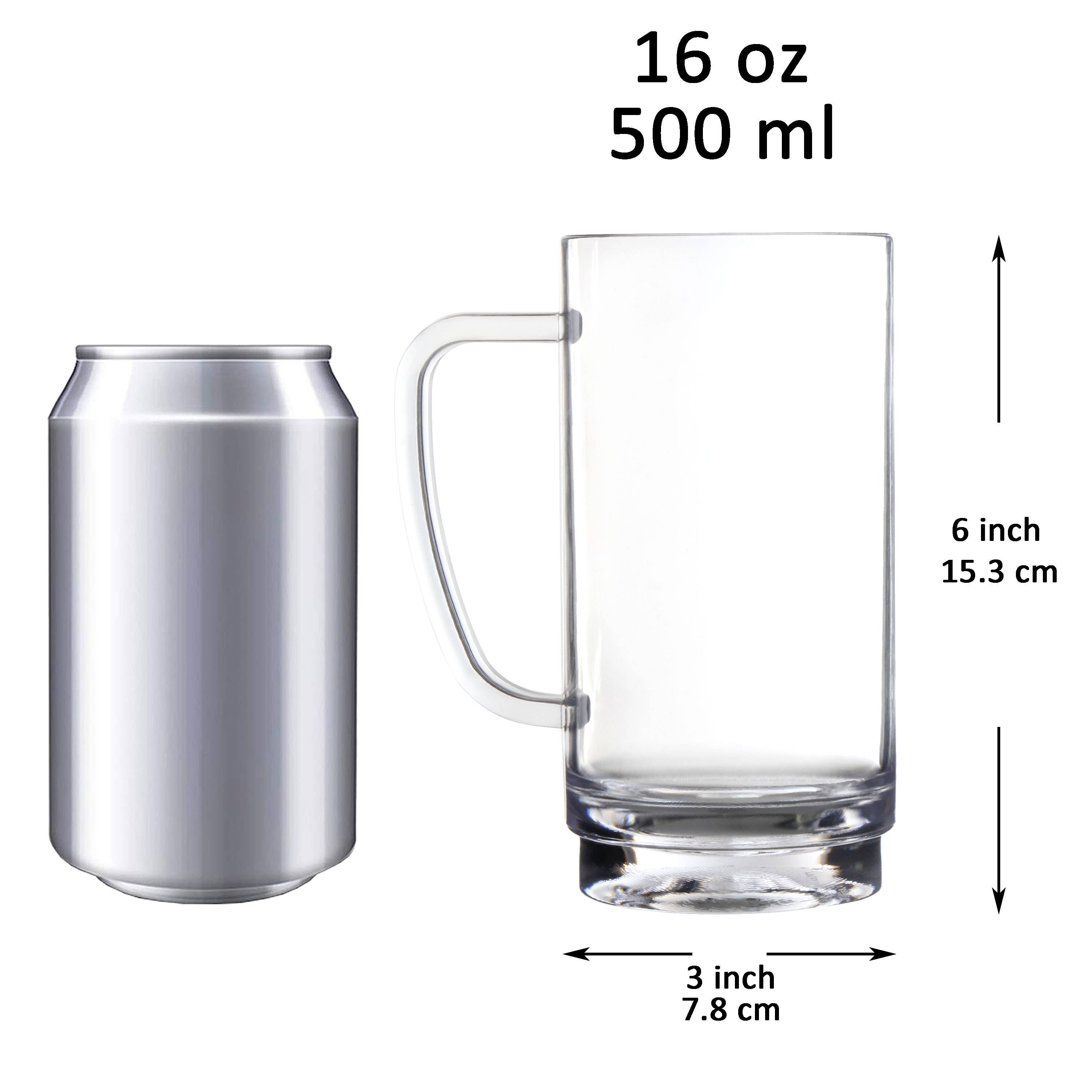 Youngever - Wholesale Beer Glass/Mug - Youngever 4 Pack 16OZ Plastic Beer Glasses, Beer Mug, Cups0