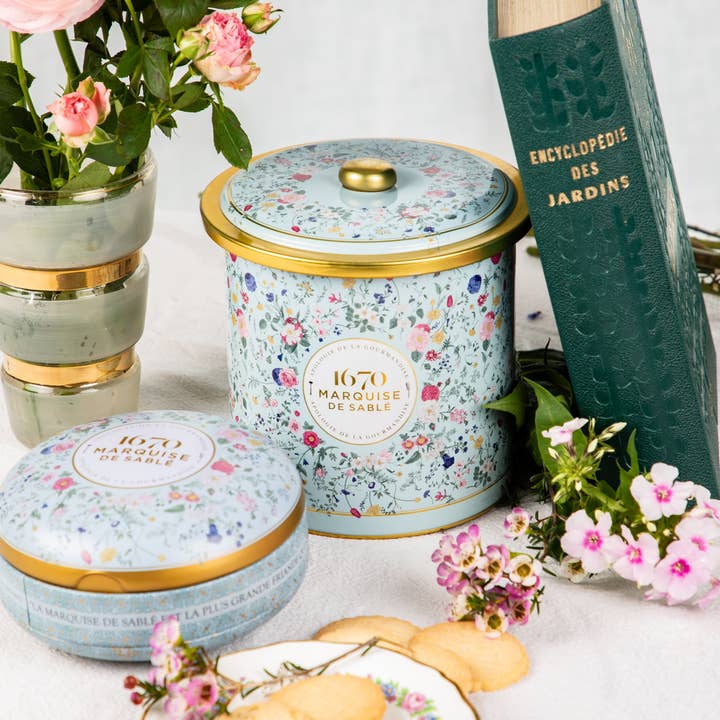 LA SABLESIENNE - Vente Biscuits - Biscuits sablés - Seau métal "Bouquet Sauvage " 250g