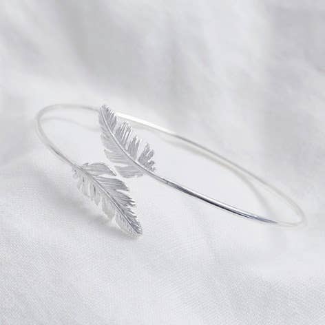 Lisa Angel - Wholesale Cuff Bracelet - Gold Feather Bangle1