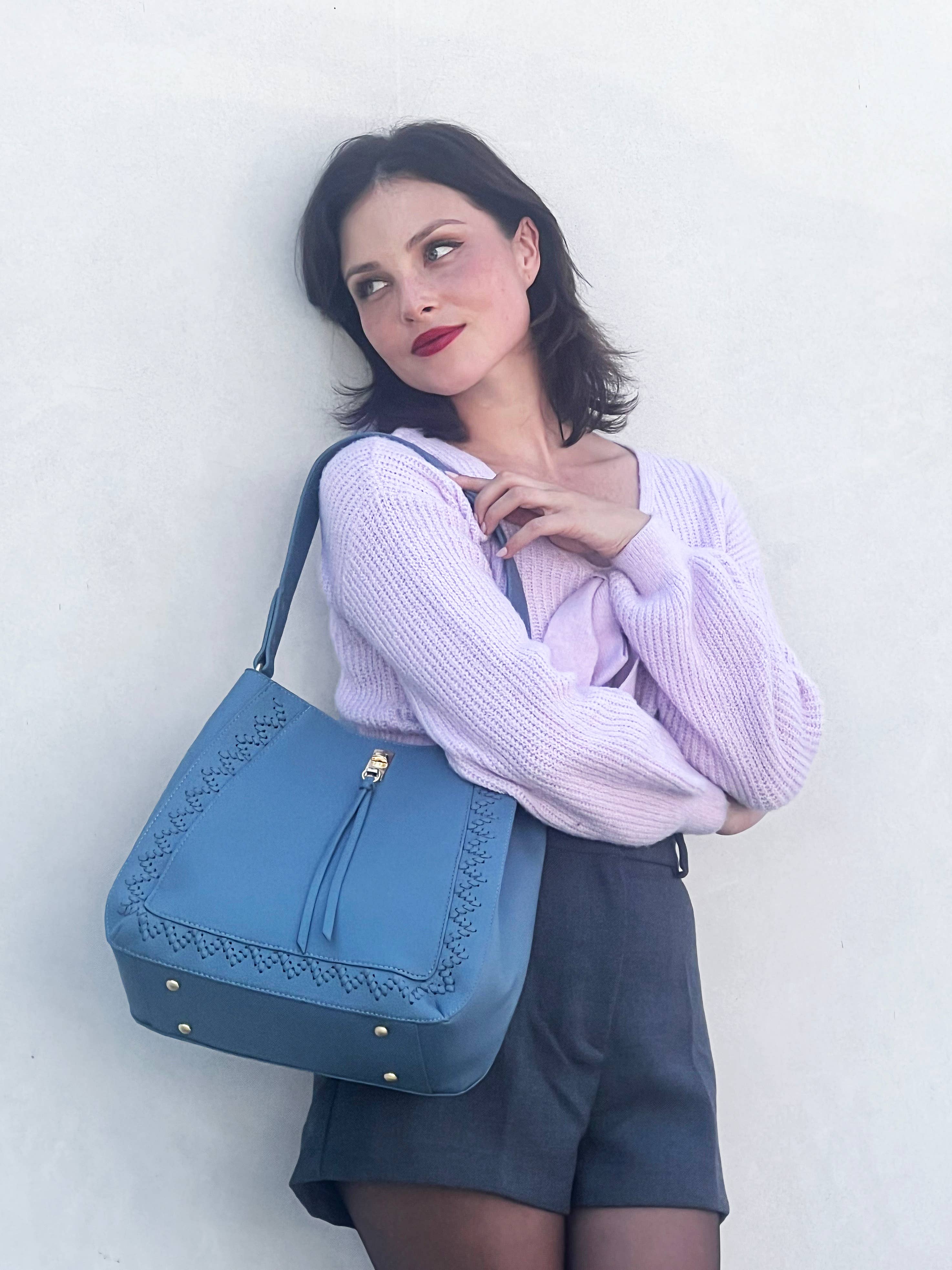 KAYLA+AVA - Wholesale Schoudertas - Dames - JEAN WHIPSTITCH SCHOUDERTAS11