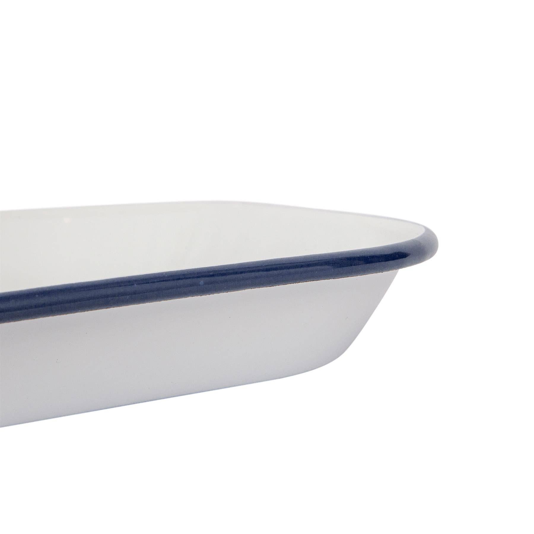 Rinkit Pty Ltd - Wholesale Baking Dish - 34cm x 26cm White Rectangle Enamel Baking Tray - By Argon Tableware4