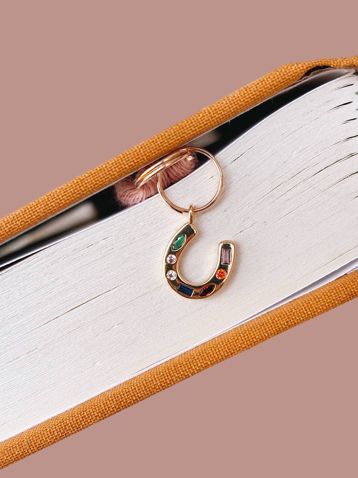 Lucky Horseshoe Charm Bookmarks - Bookish Gifts for wholesale by Offhand Fibers