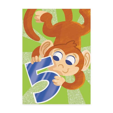 MindWare & Peaceable Kingdom - Wholesale Stationery/Notecard Set - Monkey Age Specific 5 Year Old Card0