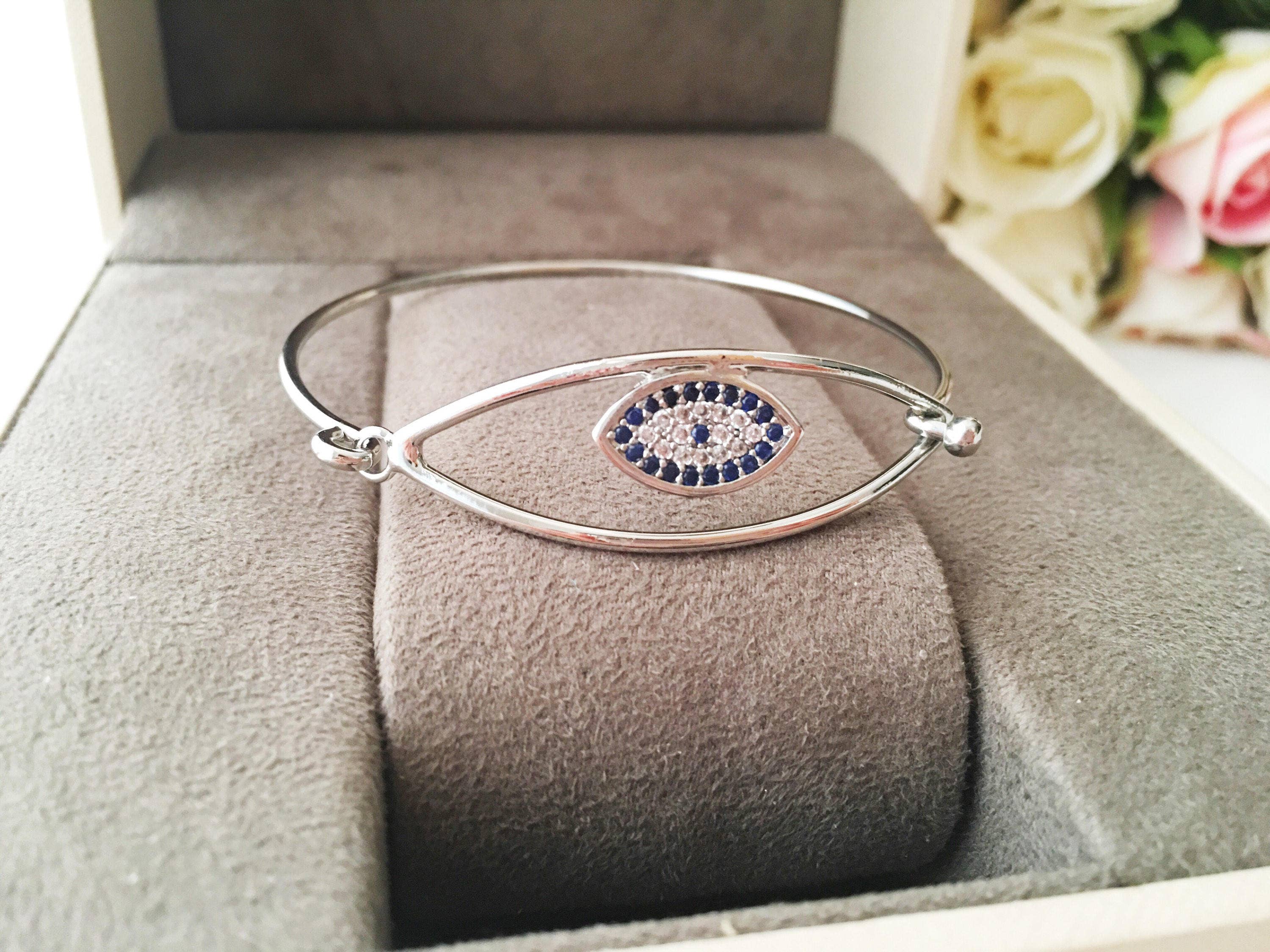 Evileyefavor - Wholesale Cuff Bracelet - Evil Eye Bangle Bracelet, Rose Gold Silver Cuff Bracelet8