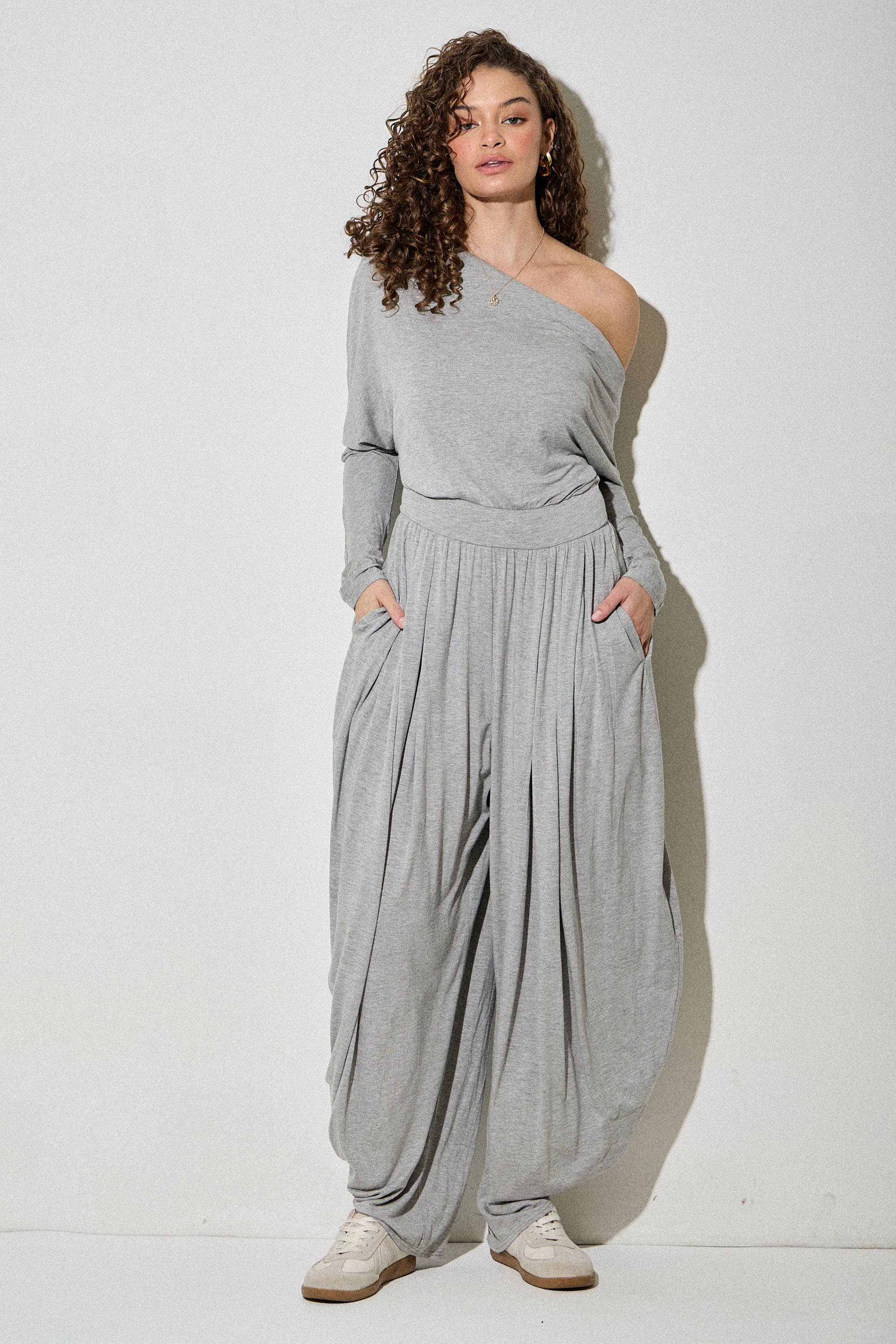 SKYLAR ROSE - Wholesale Jumpsuit - Women's - One Shoulder Draped Jersey Jumpsuit8