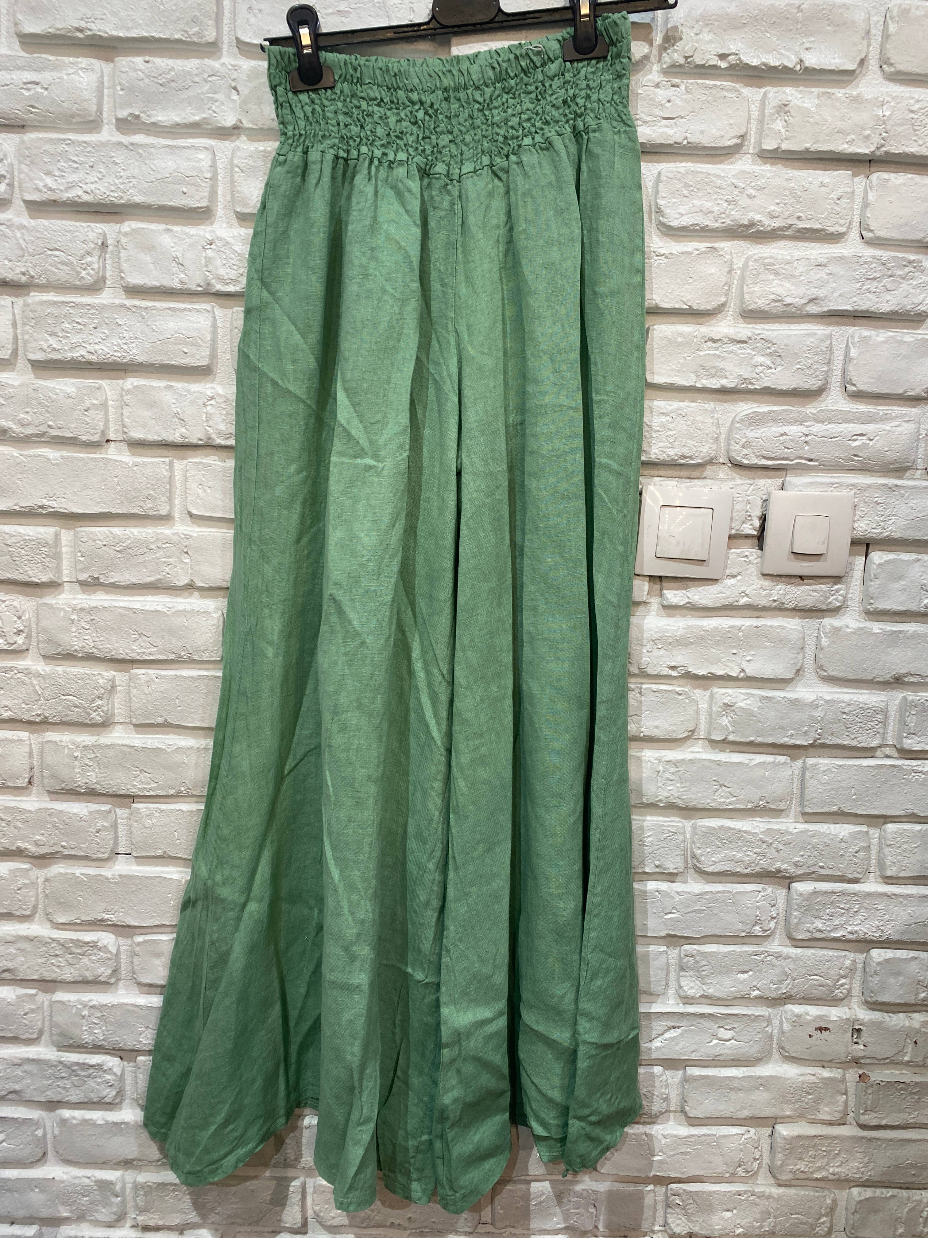 la maison des fibres naturelles - Wholesale Pants - Women's - Flared linen trousers 66031 100%LINEN41