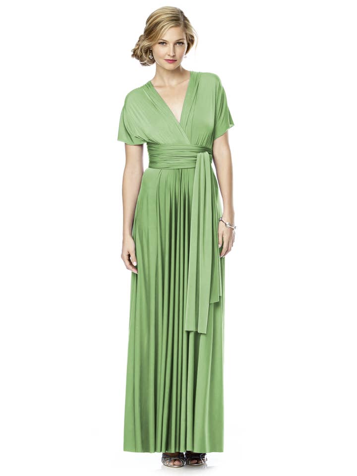 Twist Wrap kjole: lang for engroshandel hos Dessy Group