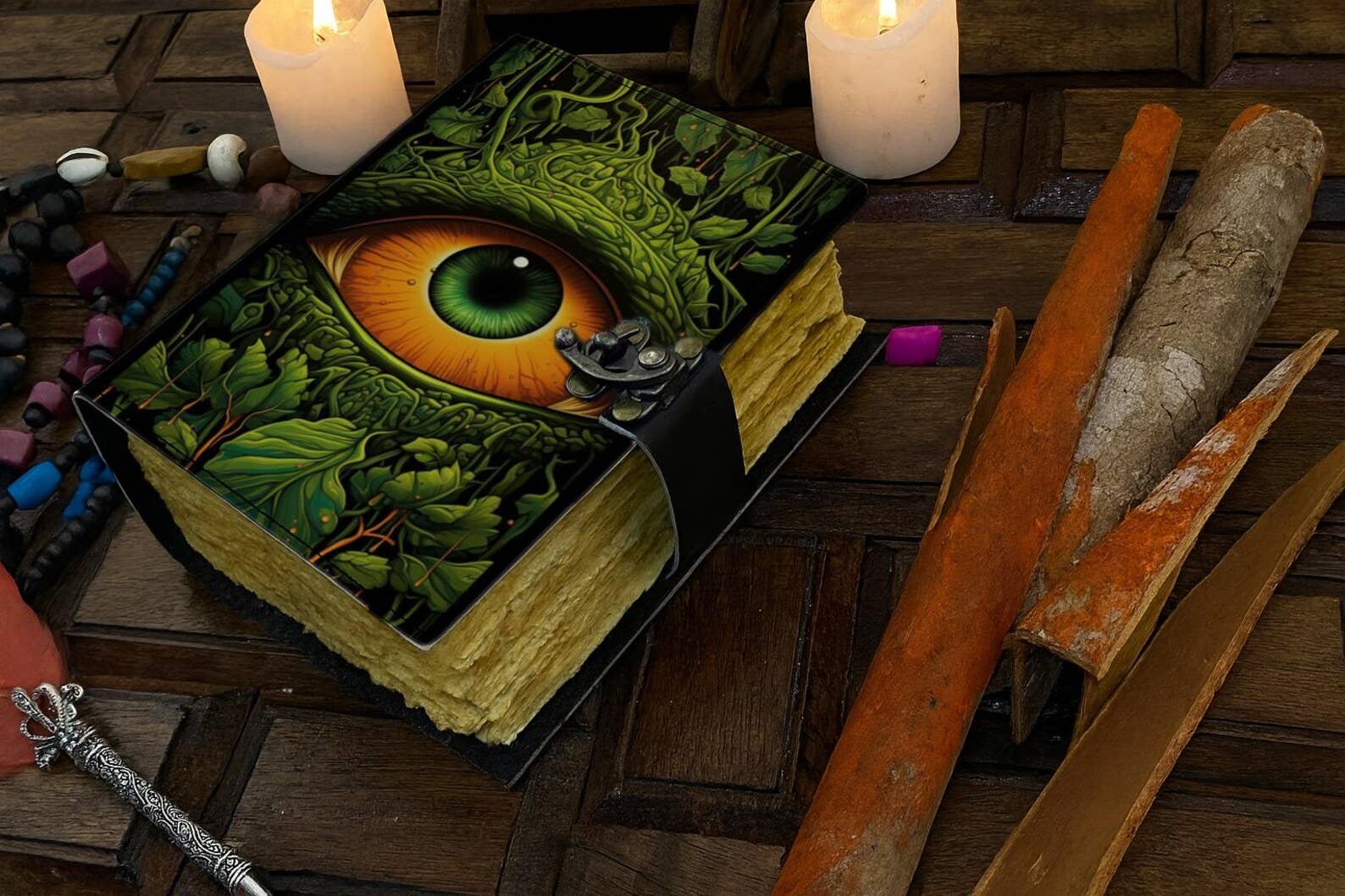 MNM HANDICRAFTS - Wholesale Journal/Diary - Eye Large Blank Leather Journal Book of Shadows Grimoire3