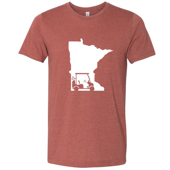 Minnesota Awesome – wholesale Screen printed t-shirt – unisex – Golf Cart Minnesota Shirt3