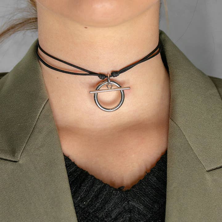 Big slash zero cord necklace for wholesale by Angiie