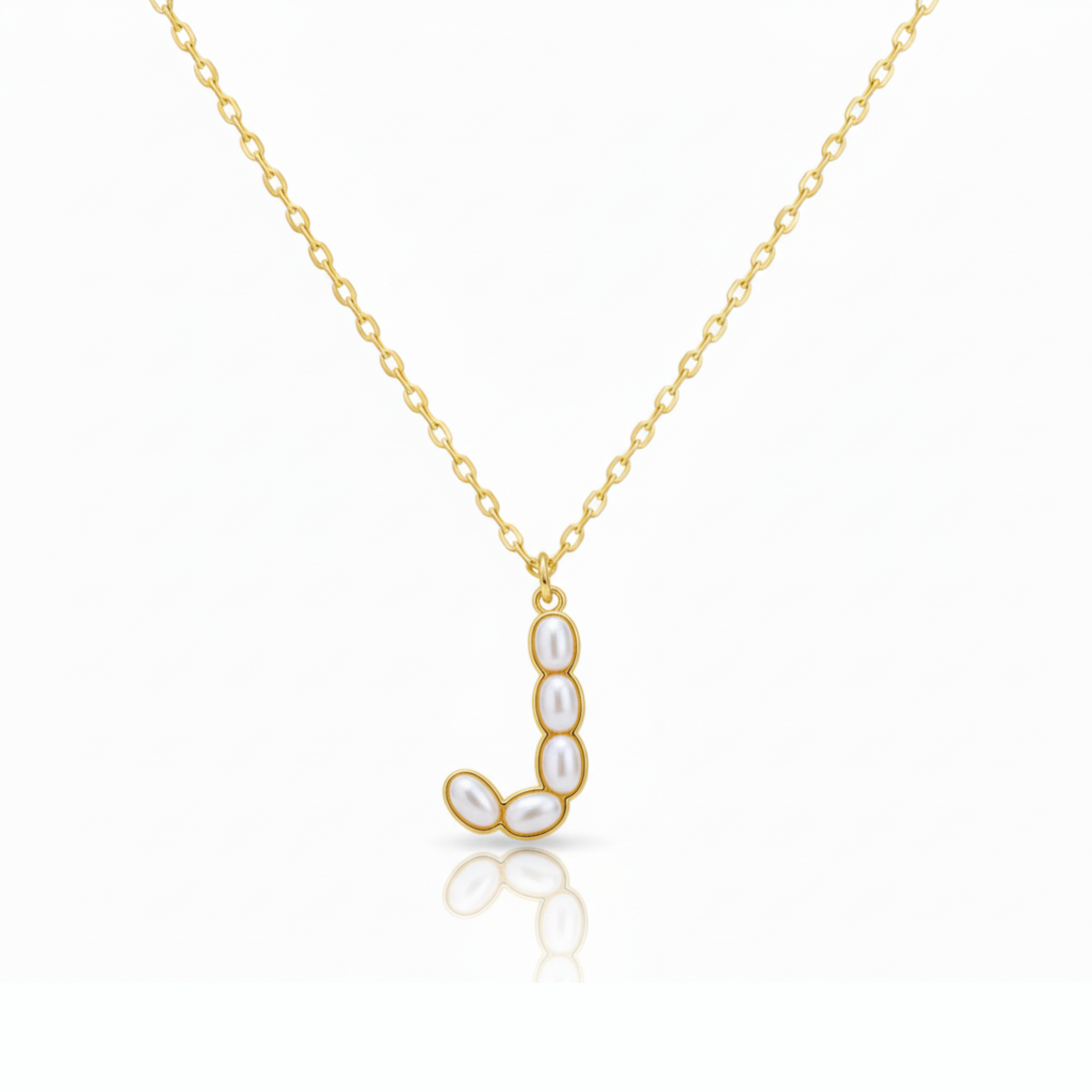 Ellison+Young - Wholesale Halskettinghanger - Parelmozaïek Initiaal Hanger Ketting7