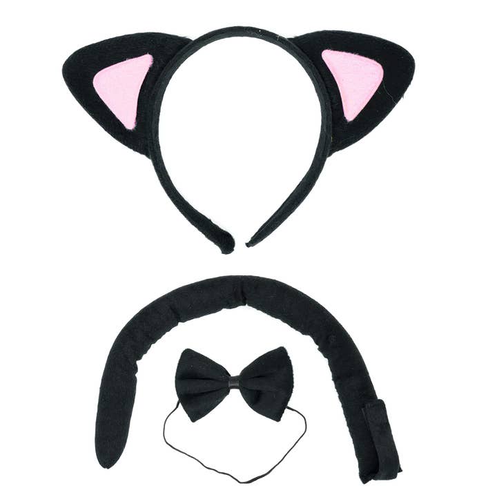 Black Cat Headband And Tail Set for wholesale by Frustration Free Solutions